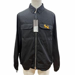 Unused item ▼DIOR Peter Doig Dior Homme Peter Doig 193C536B4732 Embroidered Double Zip-Up Blouson Jacket Black IT 48 Made in Italy Authentic Men's