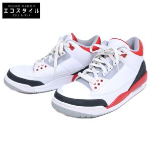 Nike 136064-120 AIR JORDAN 3 RETRO sneakers, size 27 [Used]