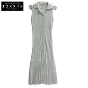 PLEATS PLEASE ISSEY MIYAKE 2015년형 PP53-JH525 화이트 슬리브리스 원피스 2【중고】