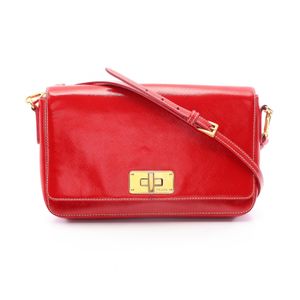 【二手】Prada PRADA SAFFIANO VERNIC BT0829RED漆皮單肩包 女士二手 B