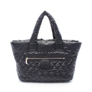 [Used] Chanel Coco Cocoon MM Tote Bag A48611 Black Nylon Leather Coco Cocoon Medium Tote Bag Women's Used A