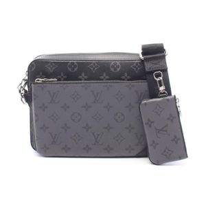 [สินค้ามือสอง] หลุยส์ วิตตอง LOUIS VUITTON กระเป๋าสะพายไหล่ Trio Messenger Monogram Eclipse M69443 ผ้าใบเคลือบ PVC หนัง Trio Messenger
