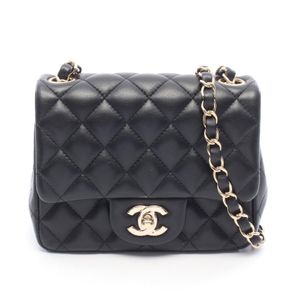 [Used] Chanel CHANEL Shoulder Bag Mini Matelassé A35200 Black Lambskin (Sheepskin) Mini Matelassé Chain Shoulder Women's Used A