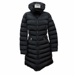 全新★ MONCLER 2023 FLAMETTE 長款羽絨服，附貼布，可收納帽子，黑色，3 碼，羅馬尼亞製造，正品，女款，含衣架。