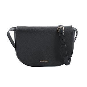 [Used] BALENCIAGA shoulder bag, Ville shoulder bag, 542207, embossed leather, black.