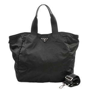 【中古】プラダPRADA トートバッグ 2WAYトートバッグ テスート ブラック