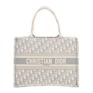 【二手】Dior Book Tote 中型手提包 M1296ZRIW_M20I 提花灰色