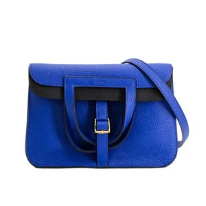 【中古】エルメスHERMES ハンドバッグ アルザン25ヴェルソ トリヨンクレマンス ブルーロワイヤル