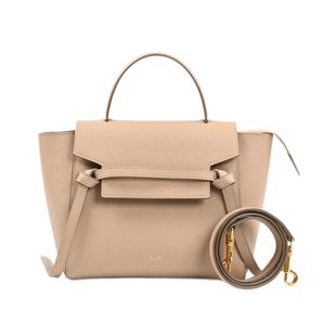 [Pre-owned] Celine CELINE Handbag Belt Bag Micro 189153 Embossed Leather Taupe