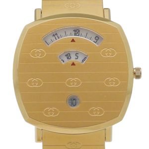 Gucci Grip Watch 157.3 Gold Plated Quartz Analog Display White Dial Grip Unisex [Used]