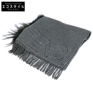 Fendi 銀狐毛條紋流蘇包 [二手]