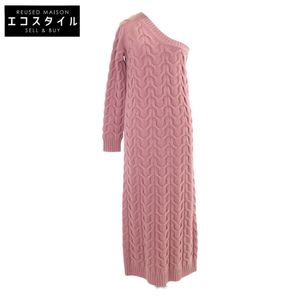 max Mara 2313262136 RUNWAY Pink Cashmere Blend Knit One-Shoulder Dress S [Used]