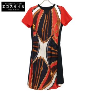 Louis Vuitton Chain Print Silk Short-Sleeved Top, Size S [Used]