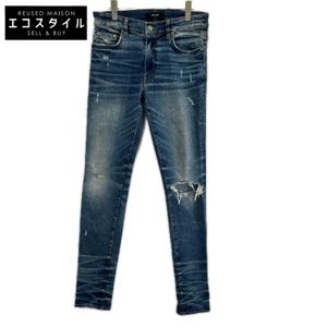 Amiri Indigo Damaged Denim Skinny Pants, Size 31 [Used]