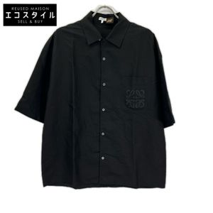 Loewe H616Y05X73 22SS Paula's Ibiza 亞麻混紡 Anagram 開領襯衫 37 碼 [二手]