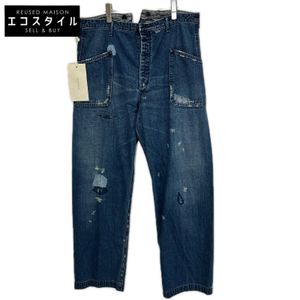 Old Joe 25SS 2520J-PT15 Indigo Damaged/Repaired WADORI SAILOR TROUSER 36 [Used]