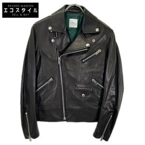 Biotope Black Sheepskin Double Rider Jacket, Size S [Used]
