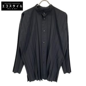 Issey Miyake Homme Plissé，2014 年款，HP63FJ301，黑色 EDGE 襯衫，長袖襯衫，2 碼 [二手]
