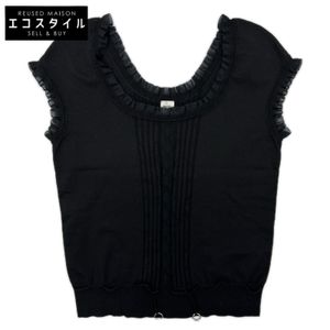 Hermes 2016 model 6E2663DI Short Sleeve Knit with Frill Detail, Size 34 [Used]