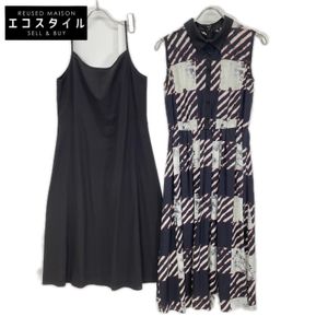 ANAYI 10232714290 Black x White Monotone Check Print Dress Size 38 [Used]