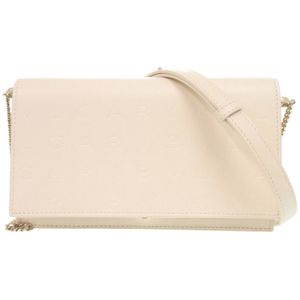 Like New Bulgari Infinitum Leather Ivory Chain Wallet Shoulder Bag 0214 [Used] BVLGARI
