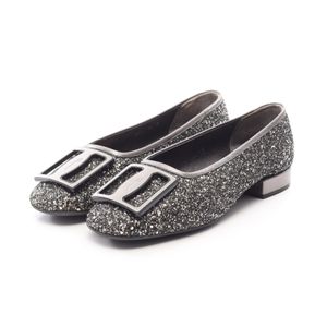 [Used] Salvatore Ferragamo Ferragamo Let's Dance Glitter Leather Pumps for Women, Used A