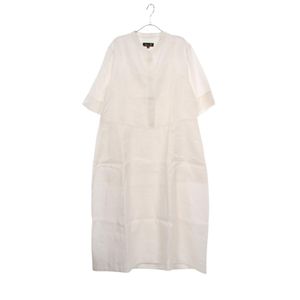 [Used] TOMORROWLAND Short-Sleeved Fabric Silk Dress for Women Used A