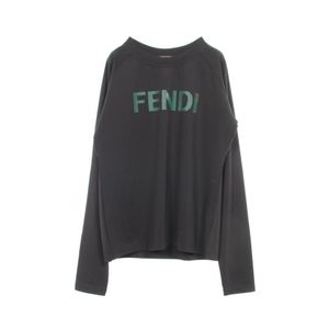 【二手】FENDI長袖上衣，飾有品牌標誌印花，二手 B