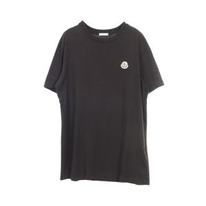 【中古】 モンクレール MONCLER 半袖Tシャツ ロゴワッペン 8C00025 ブラック コットン Tシャツ メンズ Used B
