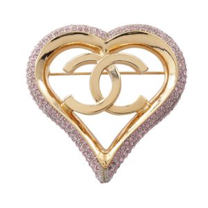 [Used] Chanel Brooch, Coco Mark Heart A19P GP (Gold Plated) Brooch, Women's, Used A