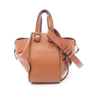 [Used] LOEWE HAMMOCK SMALL 2-Way Braun Leather Handbag for Women - Used B