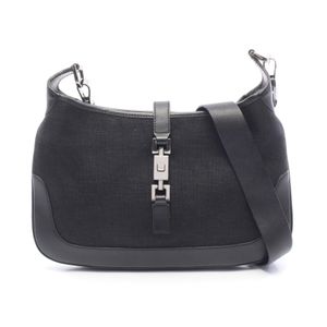 [중고] Gucci 구찌 숄더백 재키 0014264 블랙 캔버스 레더 재키 원 숄더백 여성용 Used B