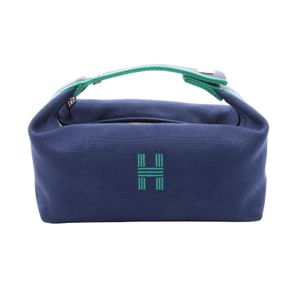 [Used] Hermes HERMES Handbag Bride à Black PM Blue Navy H104222M 03 Blue Navy Canvas Bride à Black PM Blue Navy