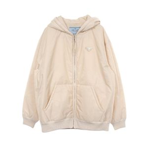 【二手】Prada PRADA Re-Nylon 三角 Logo 女士尼龍連帽羽絨外套 - 全新未使用