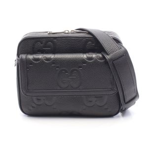[중고] Gucci 구찌 숄더백 점보 GG 스몰 크로스바디백 794088 블랙 레더 점보 GG 스몰 숄더백 남성용 Used A