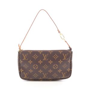 [Used] Louis Vuitton LOUIS VUITTON Handbag Pochette Accessoires M51980 PVC Coated Canvas Leather Pochette Accessoires Women's