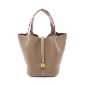 [Used] Hermes HERMES Handbag Picotin Lock MM Etoupe Etoupe Other Picotin Lock MM Etoupe Women's Unused