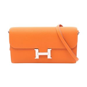 【中古】 エルメス HERMES ショルダーバッグ コンスタンス ロング トゥーゴー オレンジ レザー コンスタンス ロング トゥーゴー オレンジ レディース Used A