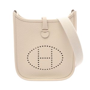 【มือสอง】 เฮอร์มีส HERMES กระเป๋าสะพายไหล่ Evelyne Amazone TPM สี Craie หนัง สภาพใหม่ยังไม่ได้ใช้งาน