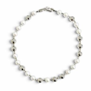 全新 △ TIFFANY&Co. Tiffany HardWear 淡水珍珠圓球項鍊 AG925 銀白色 重 51.2 克 女士款 帶盒