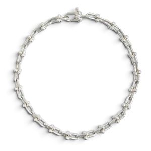 全新 △ TIFFANY&Co. Tiffany HardWear Microlink 手鍊，AG925，現款，銀色，義大利製，重 6.3 克，女士款，附原廠盒，零售價 155,100 日元