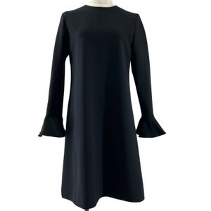 成色極佳 ▲ YOKO CHAN YCD-318-401 仿珍珠喇叭袖連身裙 黑色 38碼 日本製造 正品女裝