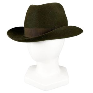 미품▲Borsalino 볼살리노 알레산드리아 래빗 펠트 100% 중절모 페도라 카키 IT 58 이탈리아제 남성용