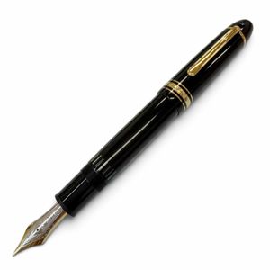 美品▼MONTBLANC モンブラン マイスターシュテュック 149 ペン先18K Bニブ ホワイトスター 万年筆 ブラック ゴールド ドイツ製 メンズ