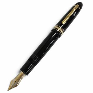 美品□MONTBLANC モンブラン マイスターシュテュック 149 ペン先18K Bニブ キャップ式 万年筆 ブラック ゴールド ドイツ製 メンズ