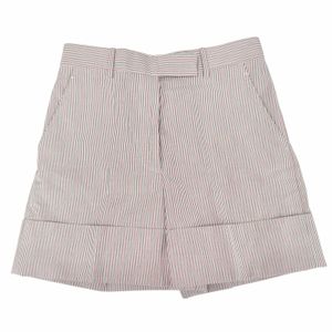 Mint condition △ THOM BROWNE Braun FTC436A 100% Cotton Tricolor Stripe Shorts RED Navy White IT 38 Made in Italy Authentic Women's