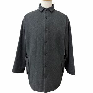 Excellent condition □ PORTER CLASSIC Cashmere Shirt Jacket, 100% Cashmere, Gray, Size 2, Made in Japan, Authentic, Men's