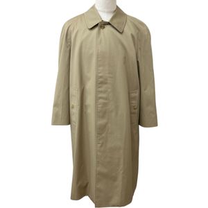 Unused item □ Burberrys Vintage Nova Check lining Deadstock Fly-front Color coat Beige Size 40 Men's