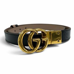 최상급 컨디션☆Gucci 구찌 659418 GG 엠블럼 리버시블 슬림 가죽 벨트 블랙 핑크 베이지 골드 하드웨어 80・32 이탈리아제 여성용