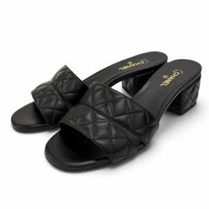 Unused ★ CHANEL G46480 Coco Mark Hardware Matelassé Leather Sandals, Black with Silver Hardware, Size 37.5, Made in Italy, Women's, with Box.